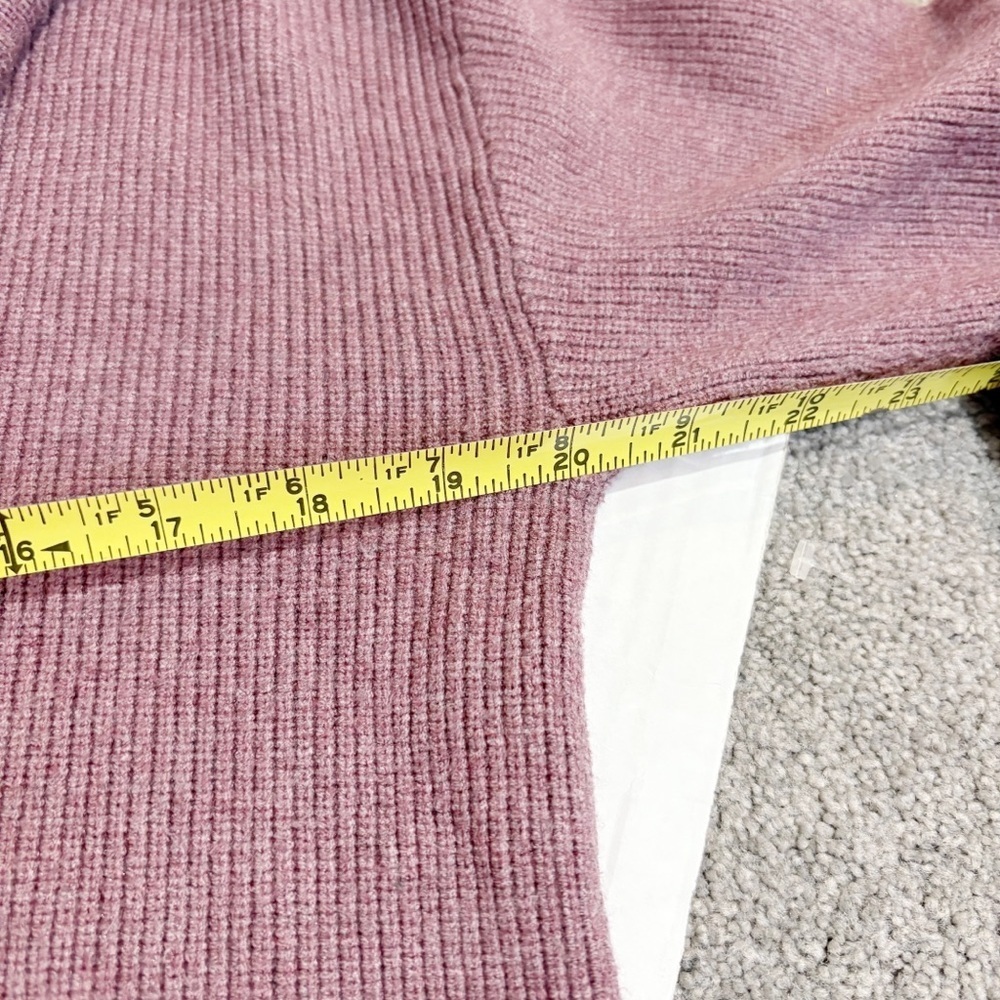 A New Day Collared V-Neck Polo Ribbed Pullover Sweater Size Small Purple Mauve - Picture 11 of 12